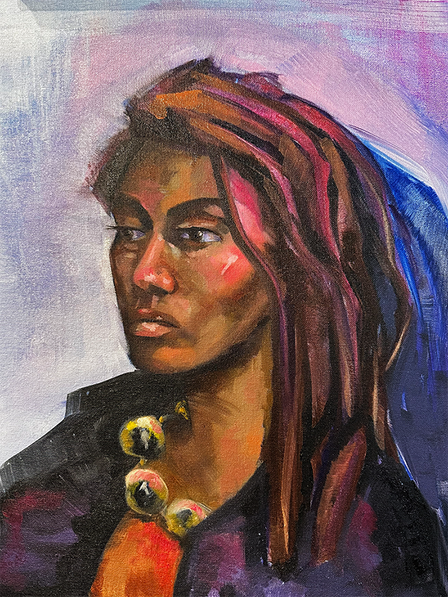 portrait, in oil, 2024